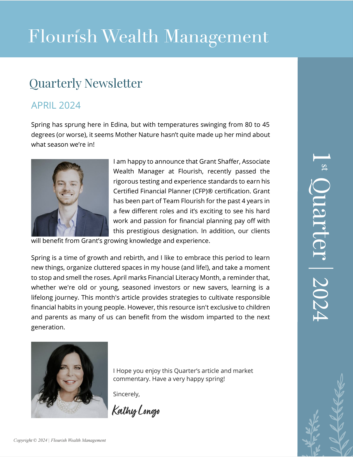 Q1 2024 Quarterly Newsletter thumbnail
